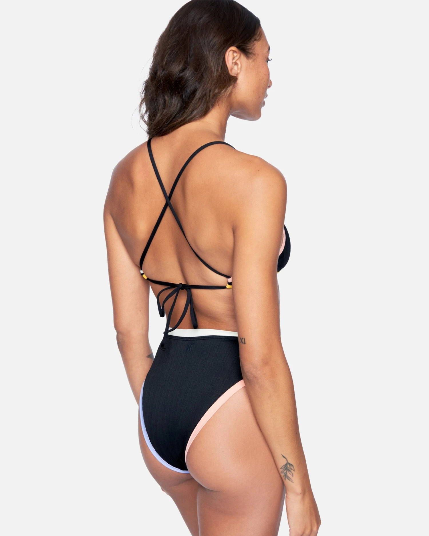 Colorblock Moderate High Waist Bikini Bottom 3 Colorblock Moderate High Waist Bikini Bottom