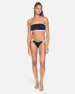 Colorblock V Front Cheeky Bikini Bottom 12 Colorblock V Front Cheeky Bikini Bottom -Hurley hb1083 black colorblock 5