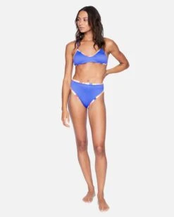 Retro Block Moderate High Waist Bikini Bottom -Hurley hb1100 lagoon multi 5
