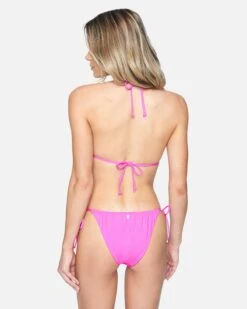 Solid Reversible Cheeky Side Tie Bikini Bottom 10 Solid Reversible Cheeky Side Tie Bikini Bottom -Hurley hb1150 fuchsia midnight plum 3