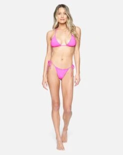 Solid Reversible Cheeky Side Tie Bikini Bottom 11 Solid Reversible Cheeky Side Tie Bikini Bottom -Hurley hb1150 fuchsia midnight plum 4