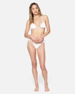 Texture Beach Cheeky Slider Tie Side Bikini Bottom -Hurley hb1160 coconut 4