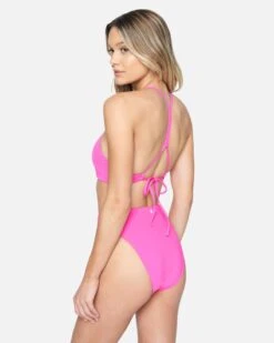 Party Wave Reversible Moderate High Waist Bikini Bottom