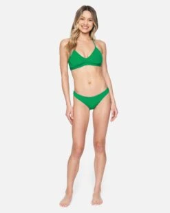 Solid Reversible Moderate Bikini Bottom -Hurley hb1196 ocean marine teal 4