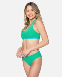 Solid Reversible Full Bikini Bottom 12 Solid Reversible Full Bikini Bottom -Hurley hb1197 skyline blue jungle jade 5