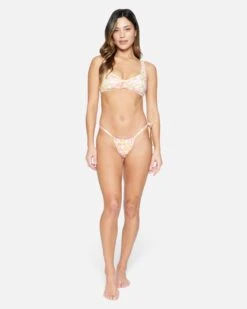 Beach Bloom Reversible Cheeky Soft Tie Bottom -Hurley hb1255 rosebud 4