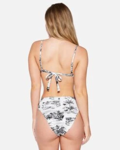 Beach Walk Moderate High Waist Bottom 9 Beach Walk Moderate High Waist Bottom -Hurley hb1288 black white 3