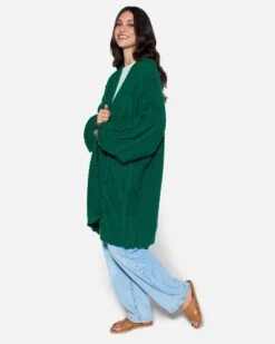 ESSENTIAL OLIVIA OVERSIZED CARDIGAN -Hurley hf23g186 forest green 3 914957a3 7f82 4162 a44f 5618936dabf2
