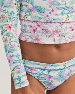 LSF X Hurley - Max Hawaiian Hibiscus Moderate Bottom -Hurley hlsfb002 aqua floral 4
