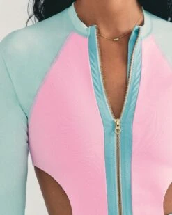 LSF X Hurley - Max Colorblock Long Sleeve Zip Cut Out -Hurley hlsfo010 colorblock 5