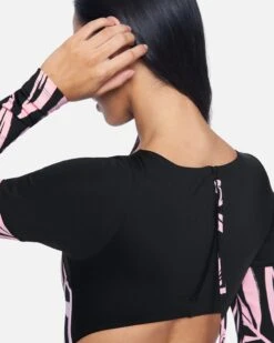 Max Mystic Leaves Long Sleeve Bodysuit -Hurley ho1046 wisteria leaves 7