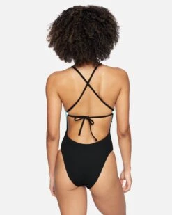 Baby Rib Cheeky One Piece -Hurley ho1072 black mist 3