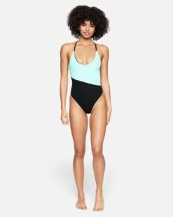 Baby Rib Cheeky One Piece -Hurley ho1072 black mist 4