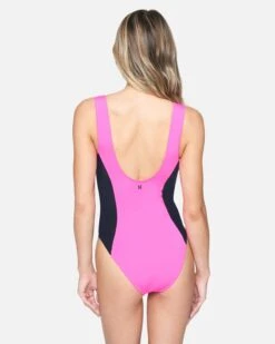 Malibu Zip Front Moderate One Piece 9 Malibu Zip Front Moderate One Piece -Hurley ho1077 hot watermelon 3