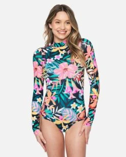 Floral Pop Retro Surf Suit