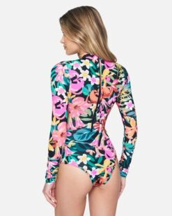 Floral Pop Retro Surf Suit -Hurley ho1081 floral pop black multi 3
