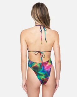 Nebula Cheeky One Piece 9 Nebula Cheeky One Piece -Hurley ho1082 nebula red multi 3