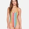Sun And Sand Moderate Racerback One Piece 2 Sun And Sand Moderate Racerback One Piece -Hurley ho1123 latte 2