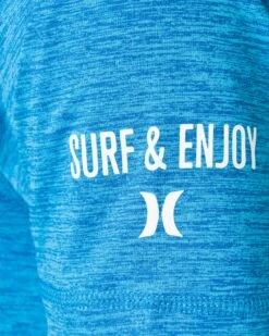 Essential One And Only Short Sleeve Rashguard -Hurley hsp23vms 06501 neon blue 3
