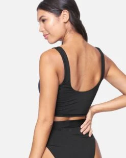 Pleated Midkini -Hurley ht1013 black 3