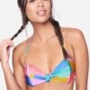 Rio Geo Pleated Knot Bandeau -Hurley ht1023 peri 1