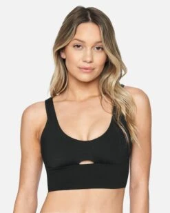 Hurley X Moore Aloha Max Solid Long Line Bikini Top