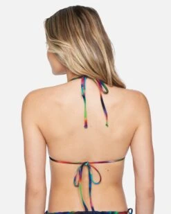 Nebula Rouched Tri Bikini Top -Hurley ht1172 nebula red multi 3
