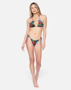 Nebula Rouched Tri Bikini Top -Hurley ht1172 nebula red multi 4