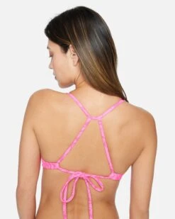 Jungle Walk Adjustable Open Back Top -Hurley ht1231 pink punch 3