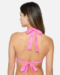 Jungle Walk Knotted Soft Tie Tri -Hurley ht1232 pink punch 3