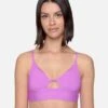 Solid Reversible Bralette -Hurley ht1235 violet electric pink 1