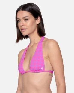 Electric Slide Soft Tie Halter -Hurley ht1287 violet electric pink 2