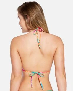 Bahia Reversible High Neck Top -Hurley ht1295 electric pink 3