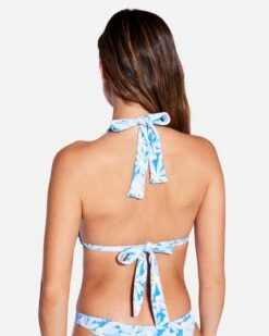 Daisy Me Rib Soft Tie Tri Top -Hurley ht1297 bluebell 3