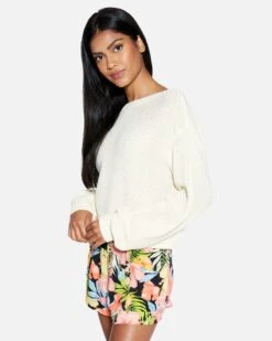 Crossback Sweater -Hurley hu007sw3 whisper white 3