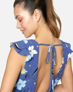 POPPY MIDI DRESS -Hurley hu008d3 dark blue 4