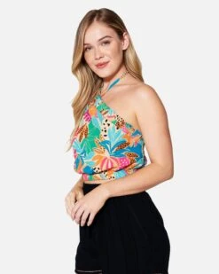 BAHIA HALTER TOP -Hurley hu018w3 vibrant mint 3