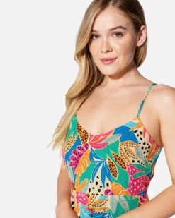 BAHIA TIE BACK SLIP DRESS -Hurley hu026d3 vibrant mint 4