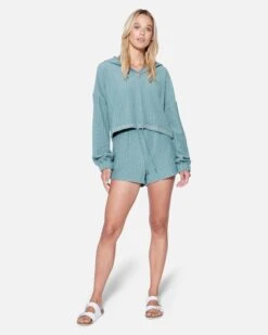 Trista Henley Hoodie -Hurley hu030f3 blue 4