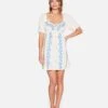 Brittany Embroidered Dress 2 Brittany Embroidered Dress -Hurley hu037d3 white 1