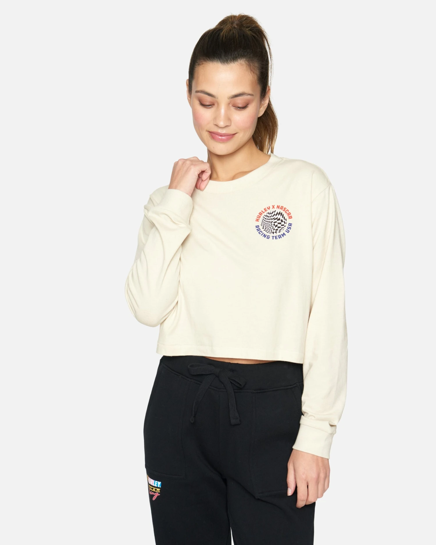 Nascar Team USA Crop Long Sleeve Tee 5 Nascar Team USA Crop Long Sleeve Tee - Image 3