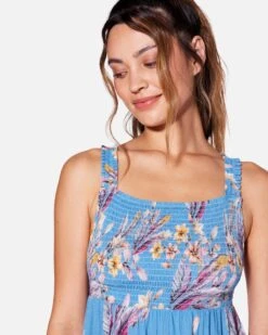 Flora Mini Dress -Hurley hu038d3 blue floral 4