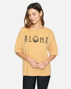ALOHA BOYFRIEND TEE -Hurley hu039k3 sandstone 3