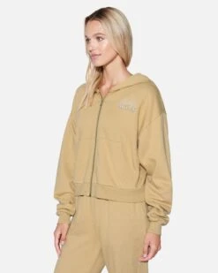 Playa Crop Zip Up Hoodie -Hurley hu058f3 tan 3