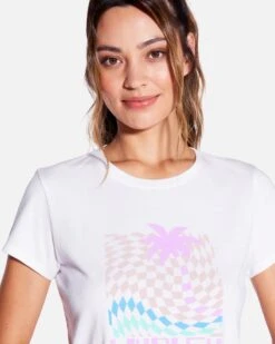 Checkered Beach Baby Tee -Hurley hu083k3 white 4