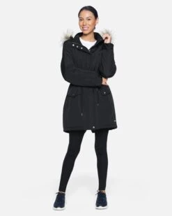 Long Hooded Puffer Jacket -Hurley hur005blk black 4