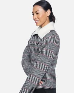 Plaid Jacket With Sherpa Collar -Hurley hur030pld plaid 3