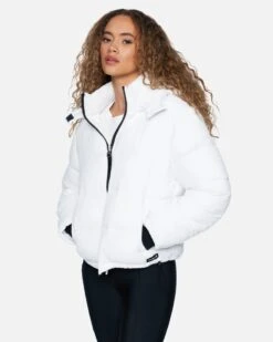 Hooded Puffer Jacket -Hurley hur037wht white 3