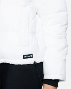 Hooded Puffer Jacket -Hurley hur037wht white 4